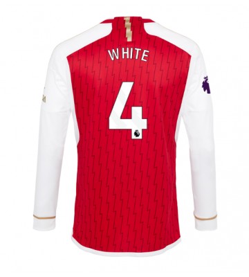 Arsenal Benjamin White #4 Koszulka Podstawowych 2023-24 Długi Rękaw